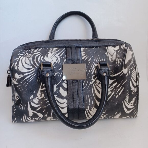 L.A.M.B. Bag by Gwen Stefani Black White Satchel Handbag Purse Luxury Designer - Picture 2 of 15